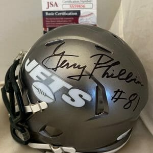 Gerry Philbin signed New York Jets Flash mini helmet autographed JSA