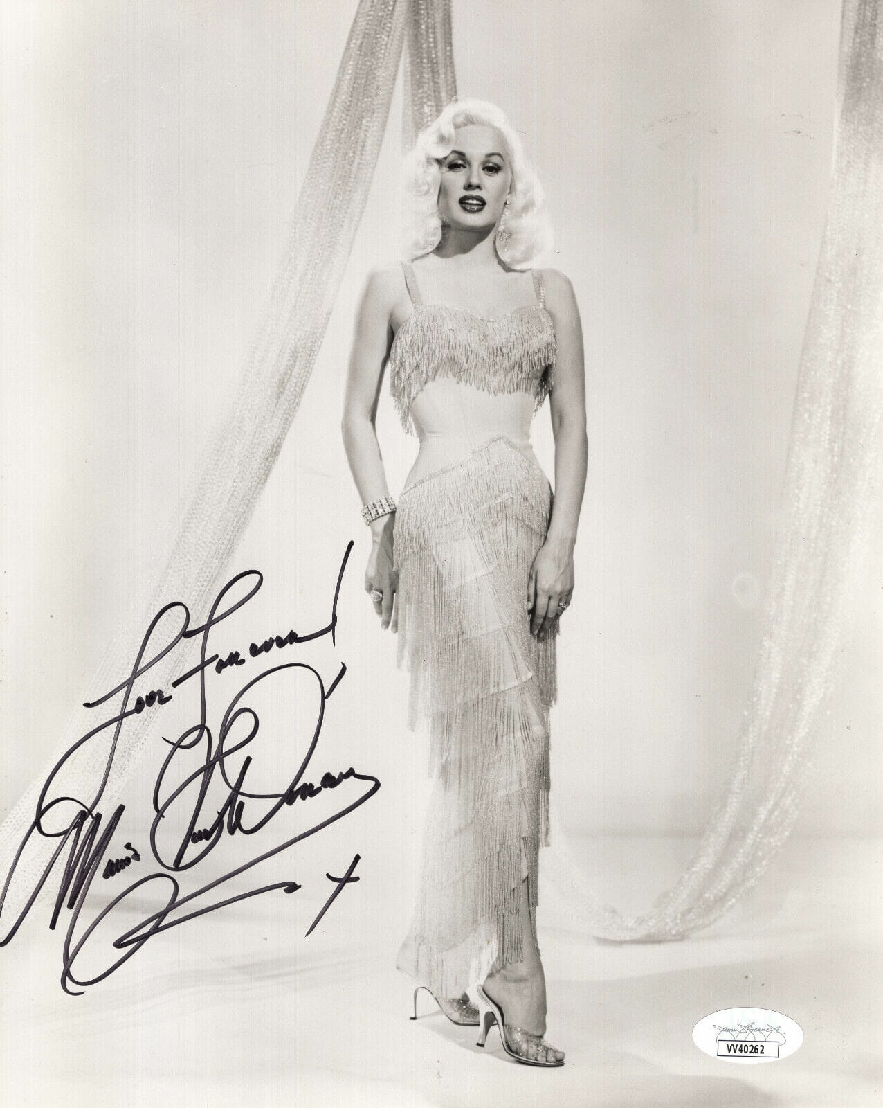 MAMIE VAN DOREN HAND SIGNED 8x10 PHOTO GLAMOROUS POSE JSA | Autographia