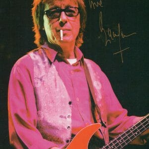 BILL WYMAN HAND SIGNED 5x8 COLOR PHOTO THE ROLLING STONES JSA