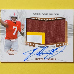 2019 LEAF TRINITY DWAYNE HASKINS ROOKIE PATCH AUTO #PA-DH2 WASHINGTON