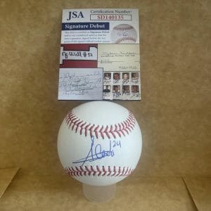 ALLAN CERDA CINCINNATI REDS SIGN DEBUT SIGNED AUTO M.L. BASEBALL JSA SD140135