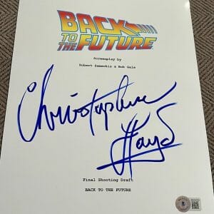 CHRISTOPHER LLOYD SIGNED AUTOGRAPH MOVIE SCRIPT BACK TO THE FUTURE BECKETT BAS F
