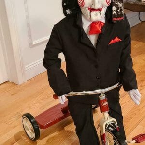 Tobin Bell Autographed Saw Jigsaw Billy Puppet Doll with Tricycle JSA Witness