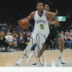 BIG 3 RASHARD LEWIS SIGNED 3 HEADED MONSTERS 8X10 MIAMI HEAT