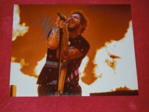 POST MALONE SIGNED STAGE ON FIRE 11X14 COLLECTIBLE MEMORABILIA