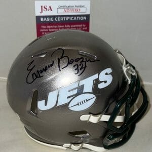Emerson Boozer signed New York Jets Flash mini helmet autographed JSA