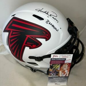 Andre Rison signed Atlanta Falcons Lunar Eclipse F/S Helmet W/ Bad Moon Ins. JSA