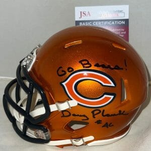 Doug Plank signed Chicago Bears Flash mini helmet autographed JSA