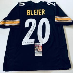 Rocky Bleier Pittsburgh Steelers signed Custom jersey autographed W/ Inscrip JSA