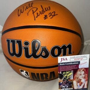 Will Perdue Chicago Bulls signed NBA Basketball Ball autographed JSA