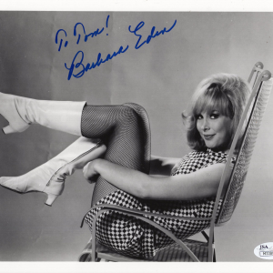 BARBARA EDEN HAND SIGNED 8x10 PHOTO SEXY POSE GO-GO BOOTS TO TOM JSA