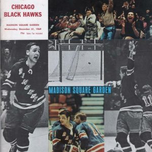 NEW YORK RANGERS VS. CHICAGO BLACK HAWKS PROGRAM 12/31 69 MADISON SQUARE GARDEN