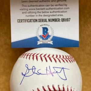 STEVE HERTZ HOUSTON COLT 45S SIGNED AUTOGRAPHED M.L. BASEBALL BECKETT Q61197