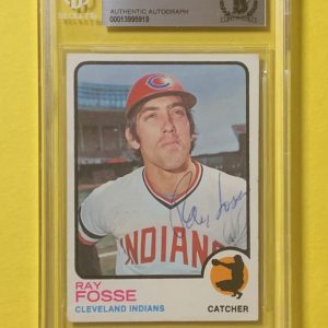 1973 TOPPS RAY FOSSE #226 AUTHENTIC AUTO BECKETT CERTIFIED CLEVELAND