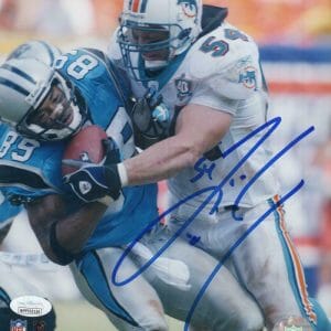 ZACH THOMAS MIAMI DOLPHINS SIGNED AUTOGRAPHED 8X10 PHOTO JSA WPP532154