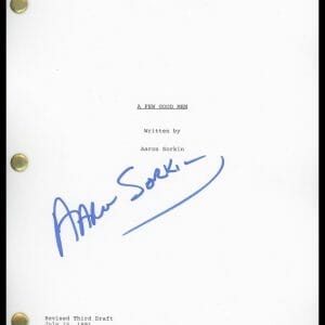 Aaron Sorkin "A Few Good Men" AUTOGRAPH Signed Complete Script Screenplay ACOA
