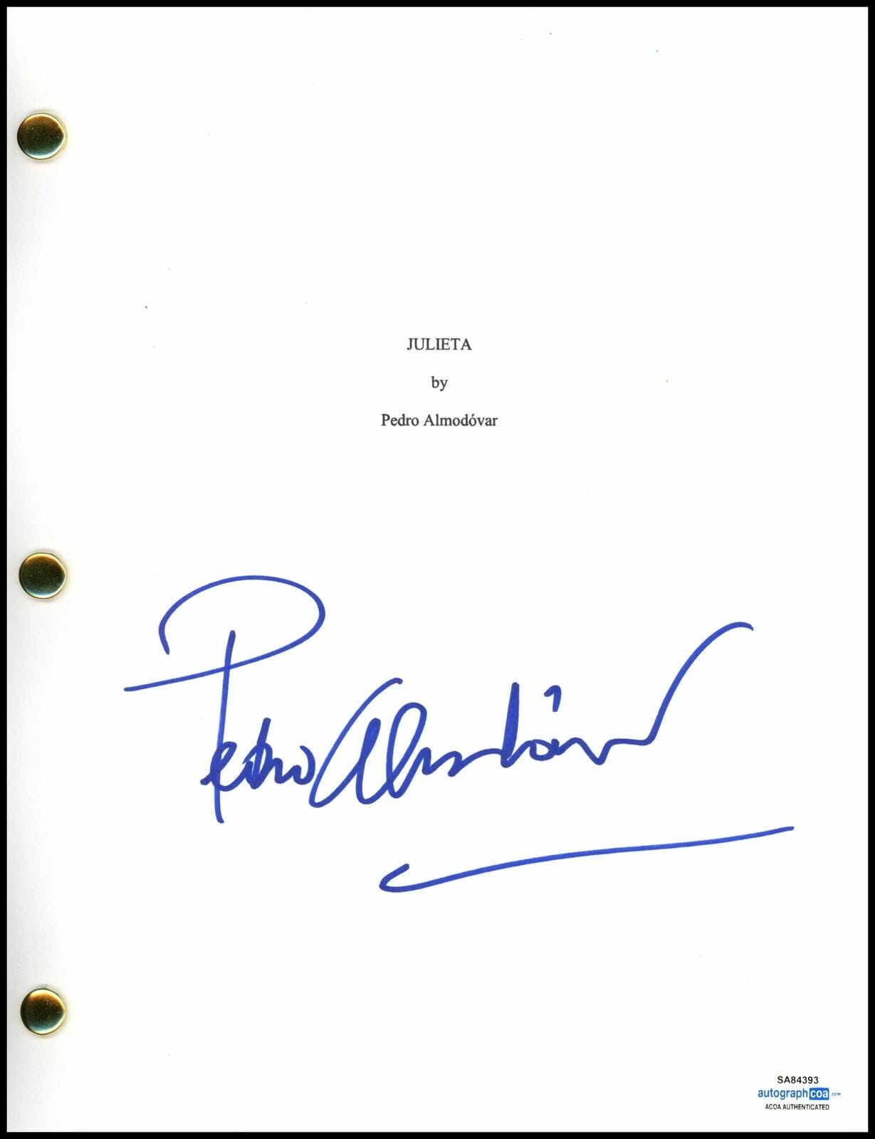 Pedro Script Pedro Almodovar