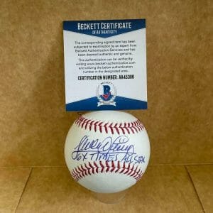 SANDY ALOMAR JR. 6X ALL STAR SIGNED AUTO M.L. BASEBALL BECKETT AA45306