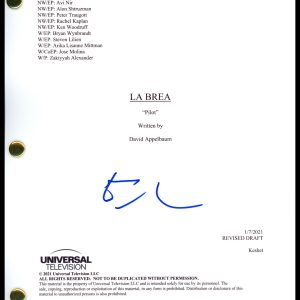 Eoin Macken "La Brea" AUTOGRAPH Signed Full Complete Pilot Episode Script ACOA