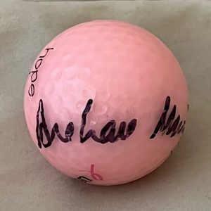 Azahara Munoz LPGA signed Pink Wilson Hope Golf Ball autographed