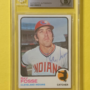 1973 TOPPS RAY FOSSE #226 AUTHENTIC AUTO BECKETT CERTIFIED CLEVELAND