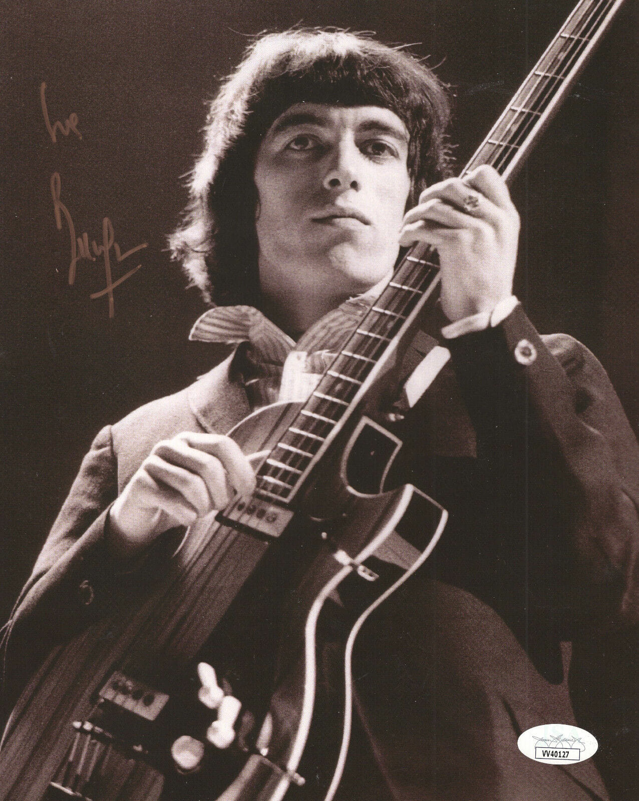 BILL WYMAN HAND SIGNED 8x10 PHOTO THE ROLLING STONES BASS PLAYER JSA ...