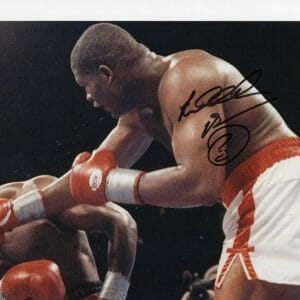 BOXER RIDDICK BOWE KNOCKOUT SIGNED 8X10