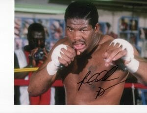 BOXER RIDDICK BOWE TAPED HANDS SIGNED 8X10 COLLECTIBLE MEMORABILIA