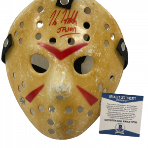 KANE HODDER JASON VOORHEES FRIDAY THE 13TH SIGNED MASK AUTOGRAPH BECKETT COA 9