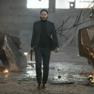 KEANU REEVES SIGNED 11X14 PHOTO JOHN WICK AUTHENTIC AUTOGRAPH BECKETT LOA H