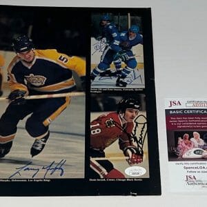 Larry Murphy, Denis Savard, Anton & Peter Stastny signed Magazine Page JSA
