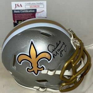 Archie Manning signed New Orleans Saints Flash mini helmet autographed JSA