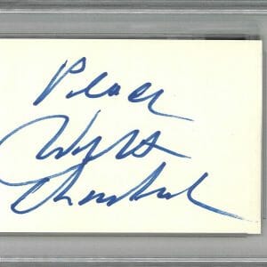 WILT CHAMBERLAIN SIGNED CUT SIGNATURE PSA DNA 84604165 LAKERS HOF