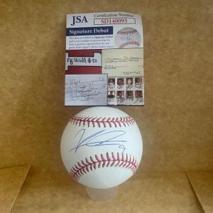 KEONI CAVACO MINNESOTA TWINS SIGN DEBUT SIGNED AUTO M.L. BASEBALL JSA SD140095