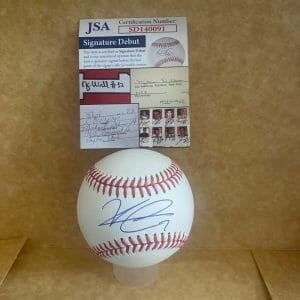 KEONI CAVACO MINNESOTA TWINS SIGN DEBUT SIGNED AUTO M.L. BASEBALL JSA SD140091