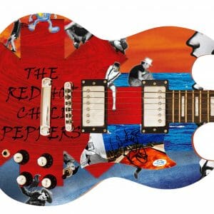 Red Hot Chili Peppers Autographed Signed Custom Graphics Photo Guitar ACOA
