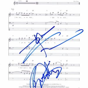 ROGER DALTREY & PETE TOWNSHEND WHO SIGNED AUTOGRAPH BABA O'RILEY SHEET MUSIC JSA