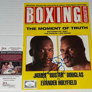 Buster Douglas signed Magazine Page Boxing Champ autographed 5 JSA