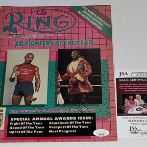 Donald Curry Cobra signed Magazine Page Boxing Champ autographed 5 JSA