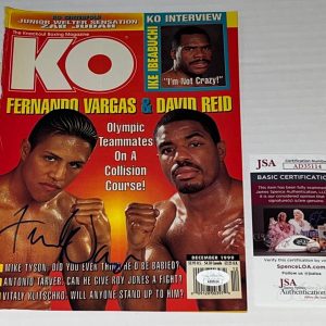 Fernando Vargas El Feroz signed Magazine Page Boxing Champ autographed JSA
