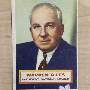 1956 TOPPS #2 WARREN GILES PRESIDENT NATIONAL LEAGUE