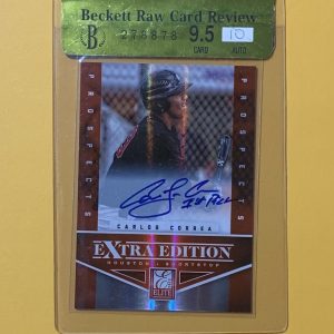 2012 PANINI ELITE EXTRA EDITION CARLOS CORREA "1ST PICK" ROOKIE AUTO BGS RAW 9.5