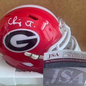 CHANNING TINDALL GEORGIA SIGNED AUTOGRAPHED MINI HELMET JSA WA251109