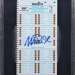 Lakers Magic Johnson Authentic Signed 1992 All-Star Ballot Auto 10! BAS Slabbed