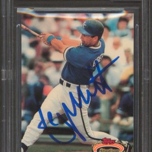 Royals George Brett Signed 1992 Stadium Club #609 MC Card Auto 10! BAS Slabbed