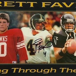 BRETT FAVRE Signed Autograph 7.5x18 Photo Passing Through The Years Favre COA