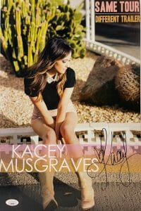 KACEY MUSGRAVES SIGNED AUTOGRAPH 11×17 SAME TOUR POSTER MOUNTED TO FOAM CORE JSA COLLECTIBLE MEMORABILIA