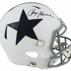 Cowboys Roger Staubach Signed 60-63 TB Full Size Speed Rep Helmet BAS Witnessed