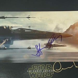 JJ ABRAMS O ISAAC J BOYEGA Signed Autograph 11X17 Photo STAR WARS JSA COA