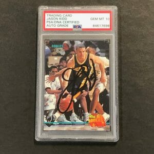 1995 Pacific Classic All Rookies #101 Jason Kidd Signed Card AUTO 10 PSA Slabbed